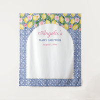 Arch Positano Lemons Baby Shower Photo Backdrop