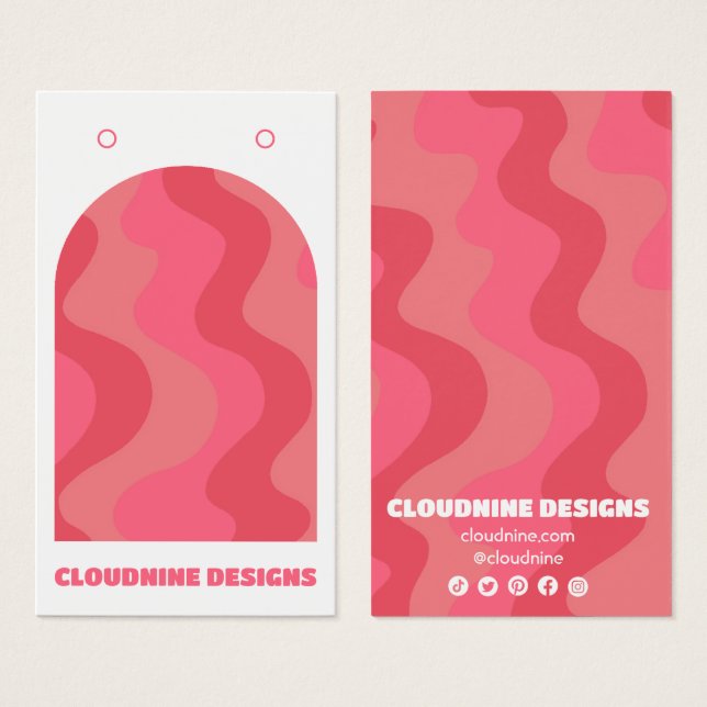 Arch Retro Waves Earring Necklace Jewellery Displa (Front & Back)