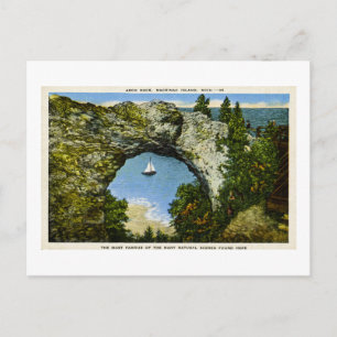 Arch Rock Mackinac Island, Michigan Postcard