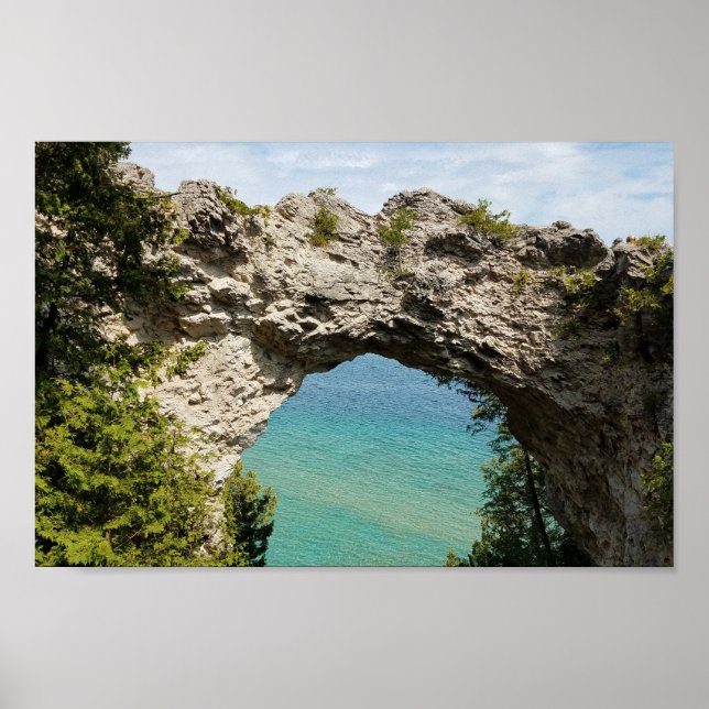 Arch Rock on Mackinac Island, Michigan Poster (Front)