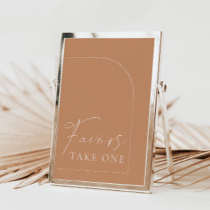 Arch Rust Calligraphy Favours Wedding Sign Invitation
