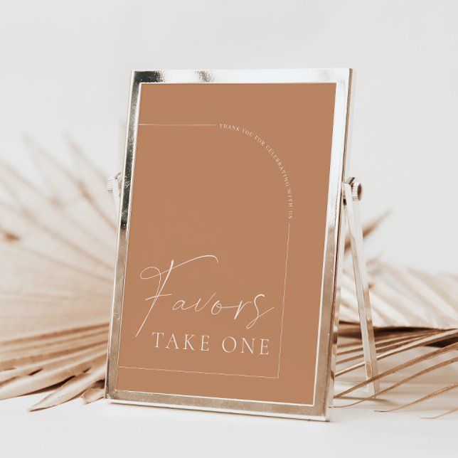Arch Rust Calligraphy Favours Wedding Sign Invitation (Creator Uploaded)