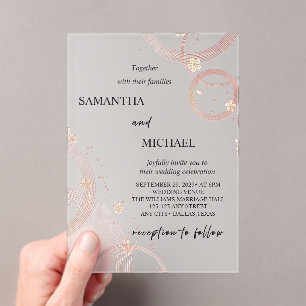Arch Serenity Frosted Acrylic Style Invitation