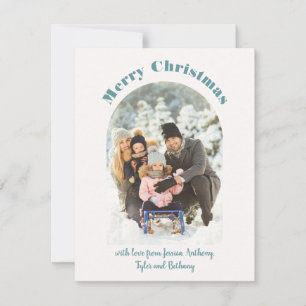 Arch Shaped Photo Flat Photo Holiday Card