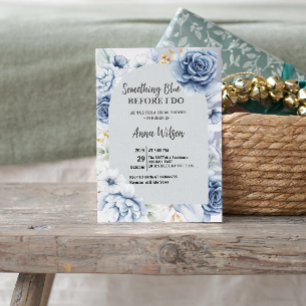 Arch Something Blue Before I Do Bridal Shower Chic Invitation