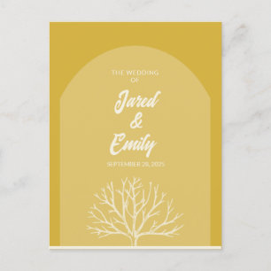 Arch Style Nature Wedding Invitation Postcard