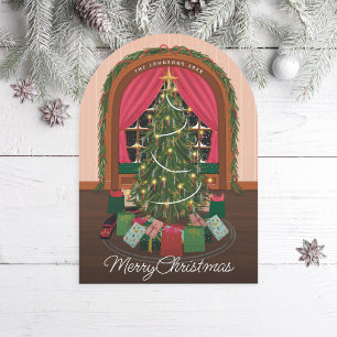 Arch Victorian Christmas Eve Holiday Card