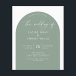 Arch Wedding Invitation<br><div class="desc">This modern wedding card has a warm, minimalist design. The front features a lively script text above your first names and date. On the back, we've set the background as transparent, so that the colour of the paper will serve as the base colour. You can choose a colour for the...</div>