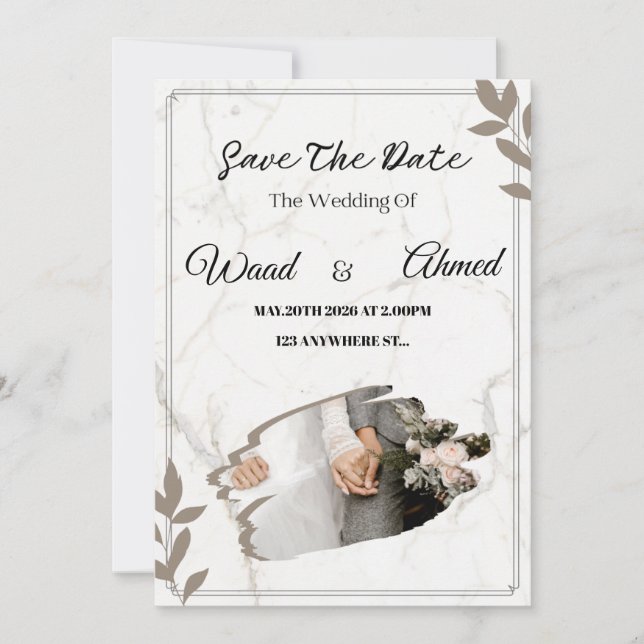  Arch Wedding Invitation | Modern Aesthetic  (Front)