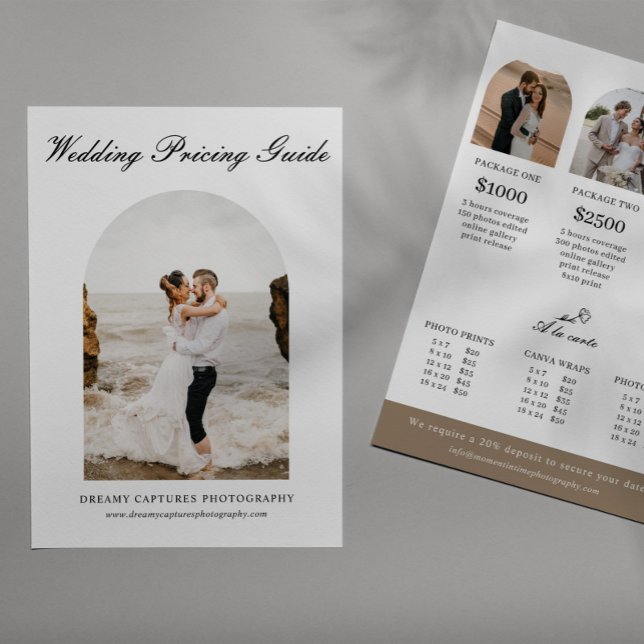 Arch Wedding Photography Session Price Sheet (Creator Uploaded)