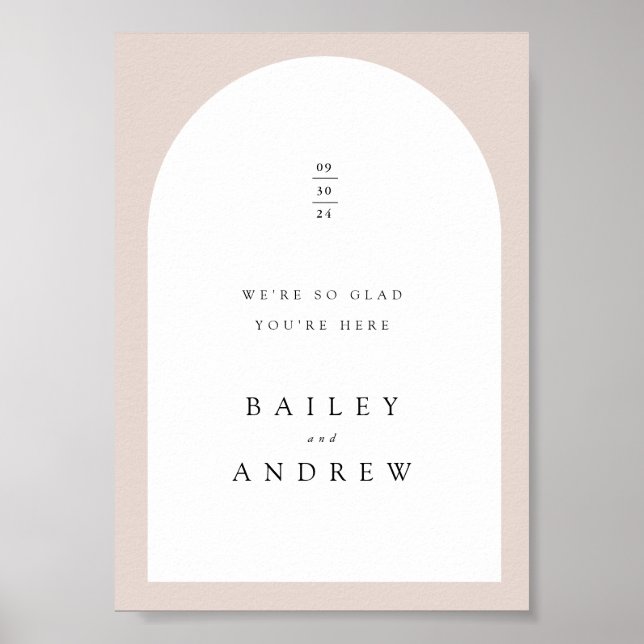 Arch Wedding Welcome Sign Poster (Front)