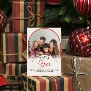 Arch What a Year in Review Multi Photo Christmas Card