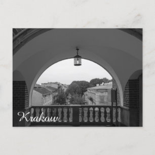 Arch window in old town in Krakow, Poland Postcard