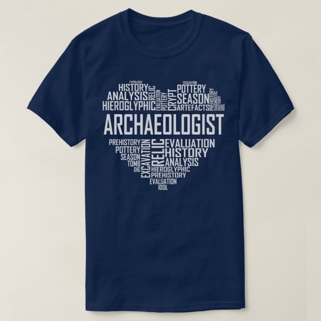 Archaeologist Heart T-Shirt (Design Front)