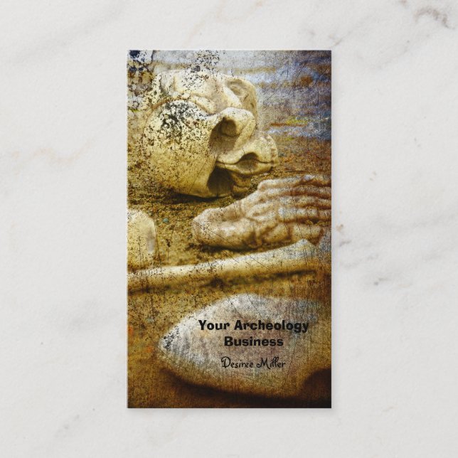 Archaeologist Skeletal Bones Business Card (Front)