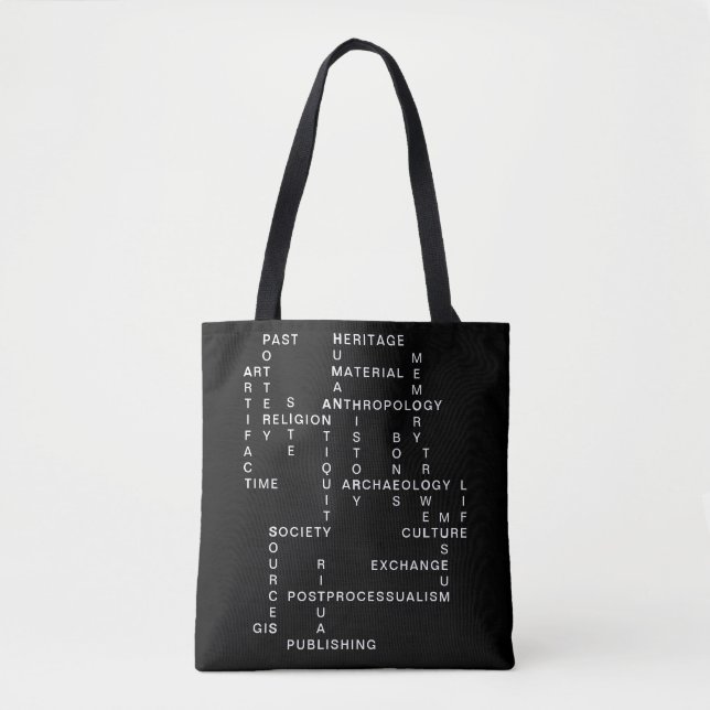 Archaeology and anthropology crossword puzzle tote bag (Front)
