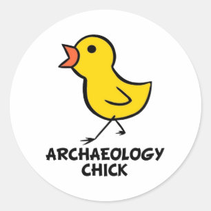 Archaeology Chick Sticker