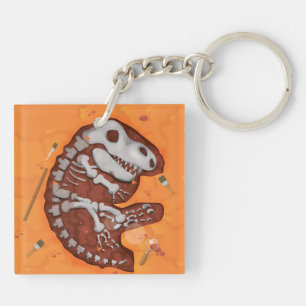 Archaeology Dinosaur Bones Dig Key Ring