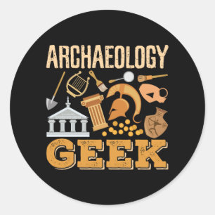 Archaeology Geek Professor Student Archaeologist  Classic Round Sticker