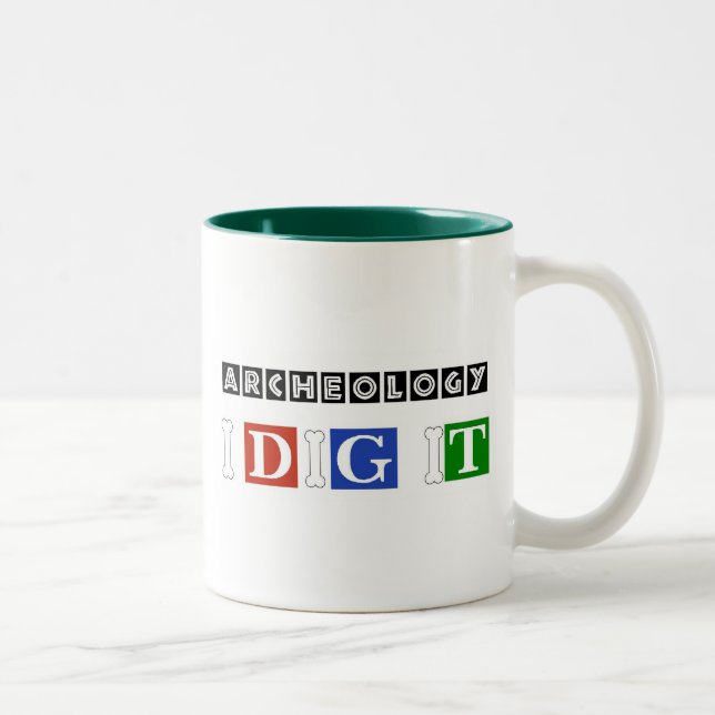 Archaeology I Dig It Two-Tone Coffee Mug (Right)