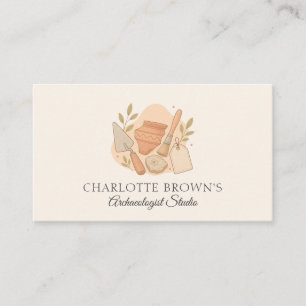 Archaeology Vintage Historical Research Museum Business Card