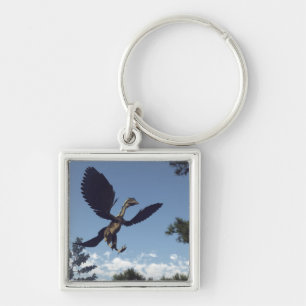 Archaeopteryx birds dinosaurs flying - 3D render Key Ring