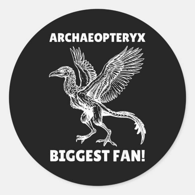 Archaeopteryx  classic round sticker (Front)