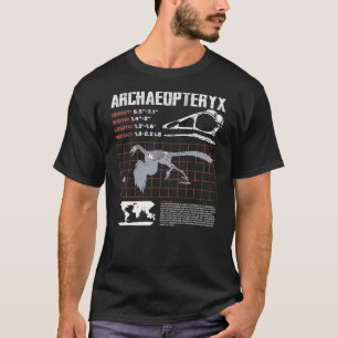 Archaeopteryx Dinosaur Facts Sheet Fossils Data T-Shirt