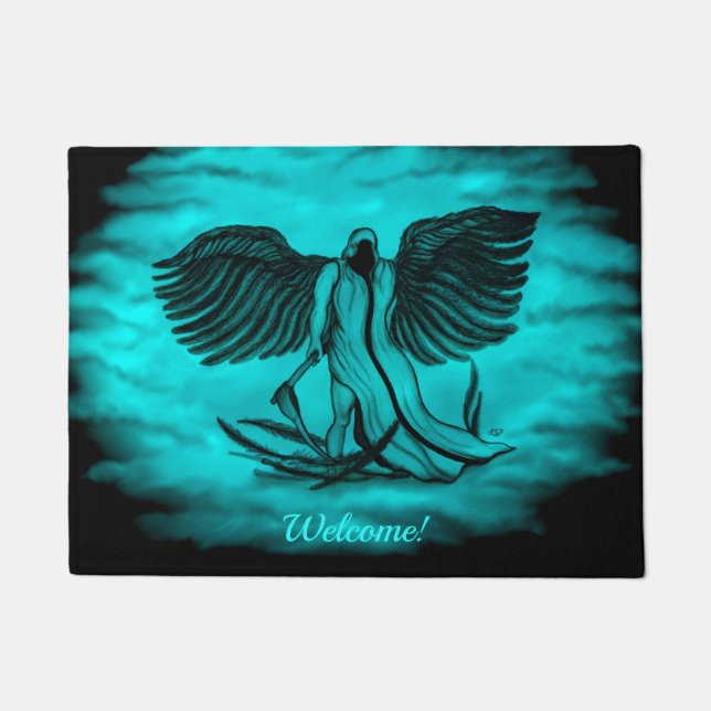 Archangel , Angel Uriel Doormat (Front)