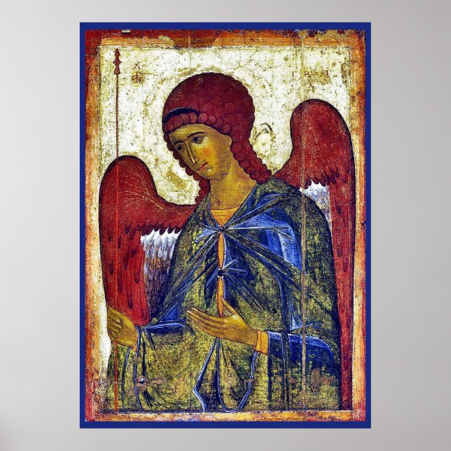 Archangel Gabriel Byzantine Early Christian Art Poster (Front)
