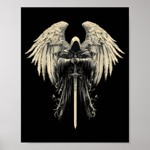 Archangel Gabriel Christian Angel Catholic Warrior Poster