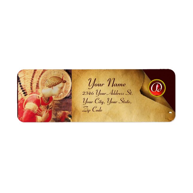 ARCHANGEL GABRIEL MONOGRAM RETURN ADDRESS LABEL (Front)