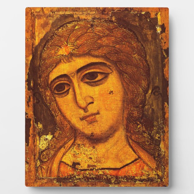 Archangel Gabriel Old Russian Angel Icon Byzantine Plaque (Front)