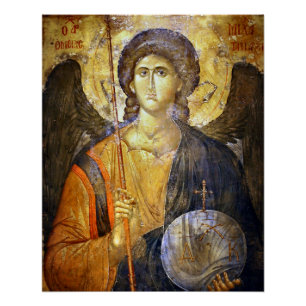 Archangel Gabriel Orthodox Christian Icon Poster