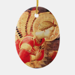 ARCHANGEL GABRIEL Ruby Gem stone Ceramic Ornament
