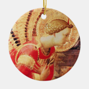 ARCHANGEL GABRIEL Ruby Gem stone Ceramic Tree Decoration