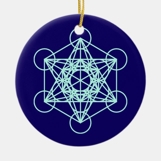 Archangel Metatron Sacred Geometry Circle Ornament (Front)