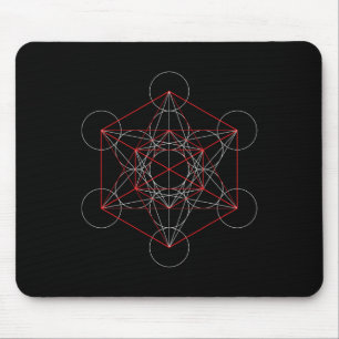 Archangel Metatrons Cube Sacred Geometry Spiritual Mouse Pad