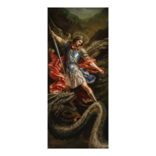Archangel Michael and Evil Serpent Photo Print