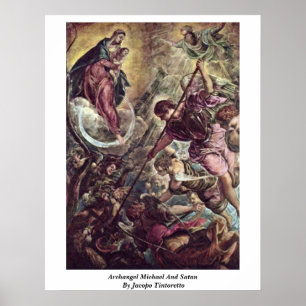 Archangel Michael And Satan By Jacopo Tintoretto Poster