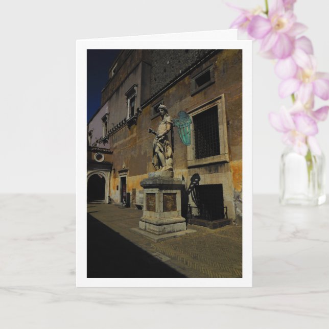 Archangel Michael, Castel Sant'Angelo, Italy Card (Orchid)