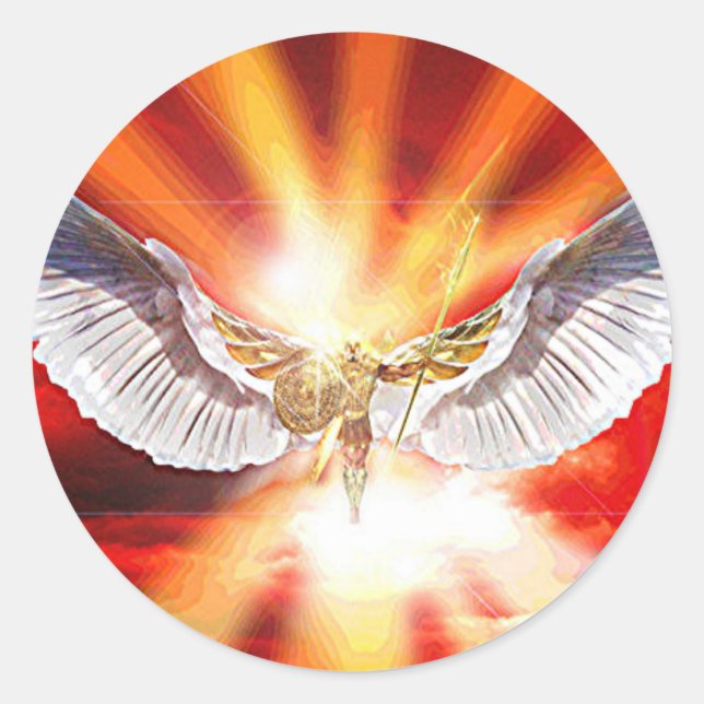 Archangel Michael Classic Round Sticker (Front)