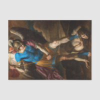 Archangel Michael fights against the Fallen Angel
