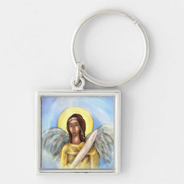 Archangel Michael Icon Keychain (Front)