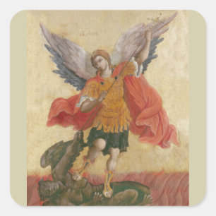 Archangel Michael Icon Square Sticker