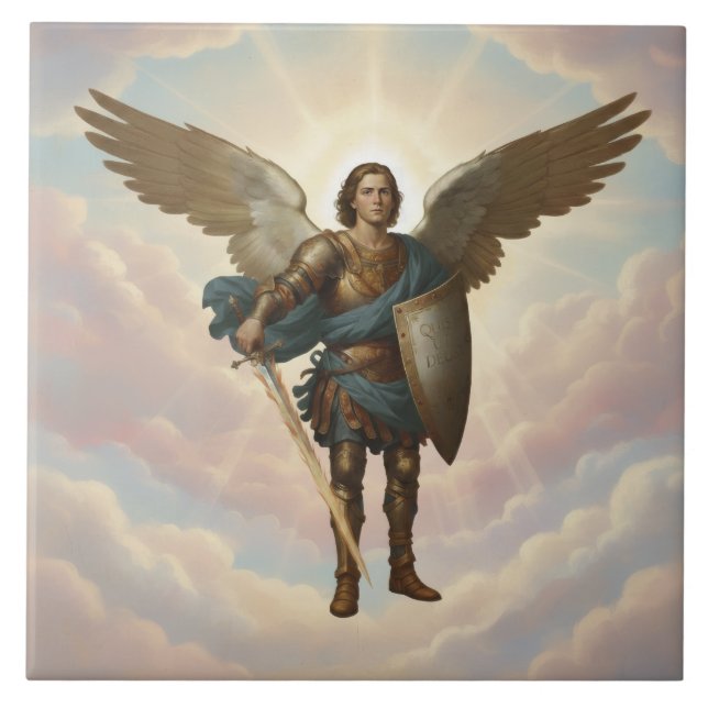 Archangel Michael Painting Angel Michael  Ceramic Tile (Front)
