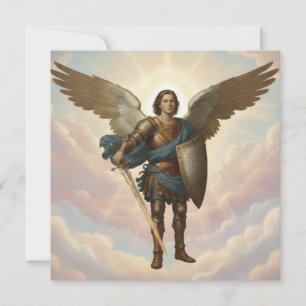 Archangel Michael Painting Angel Michael Holiday Card