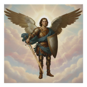 Archangel Michael Painting Angel Michael  Poster