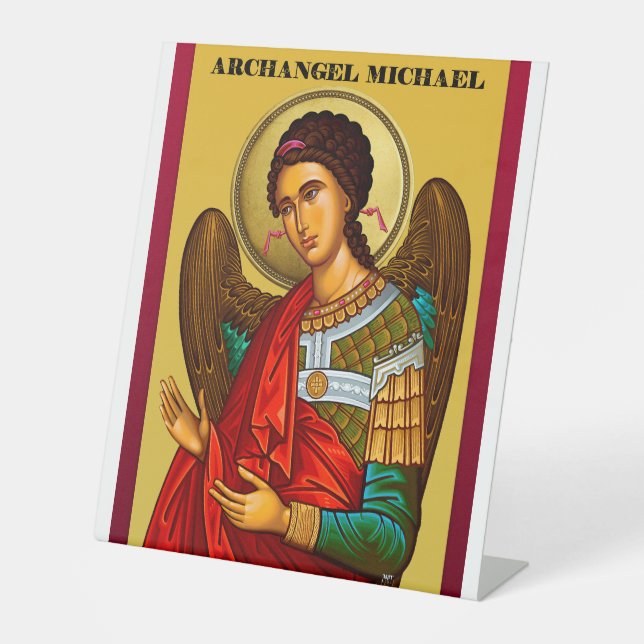 Archangel Michael Pedestal Sign (Front)