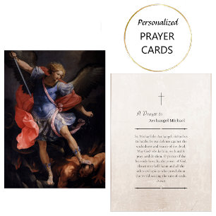 Archangel Michael Roman Catholic Prayer Card